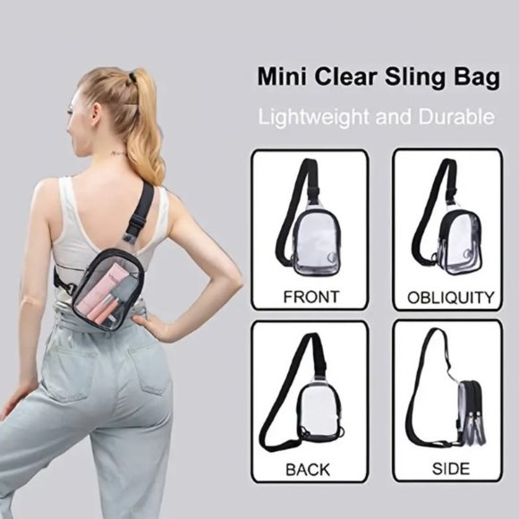 Trunkstar Other - Men's Clear Sling/Belt Bag - Stadium /Event Approved -Waterproof - NWT - Unisex